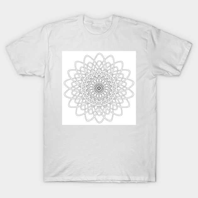 Round graphic, geometric decorative, mandalas or henna design in vector. T-Shirt by ikshvaku